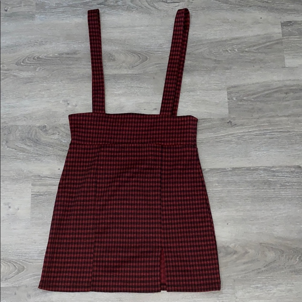 Plaid suspender skirt from forever 21